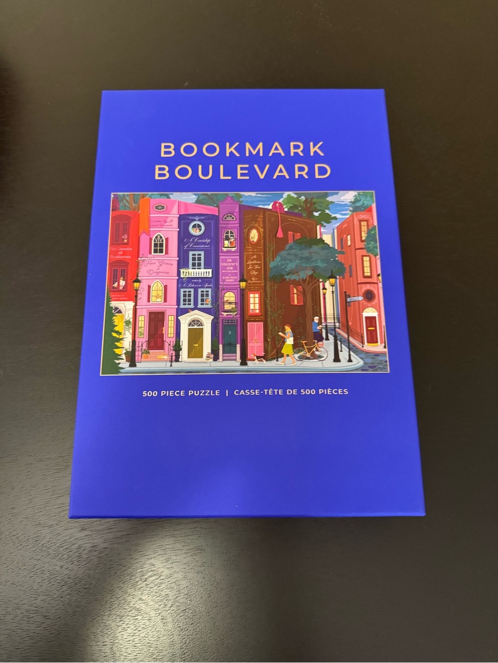 Bookmark Boulevard 500-Piece Jigsaw Puzzle - Colorful Street Illustration. NEW!